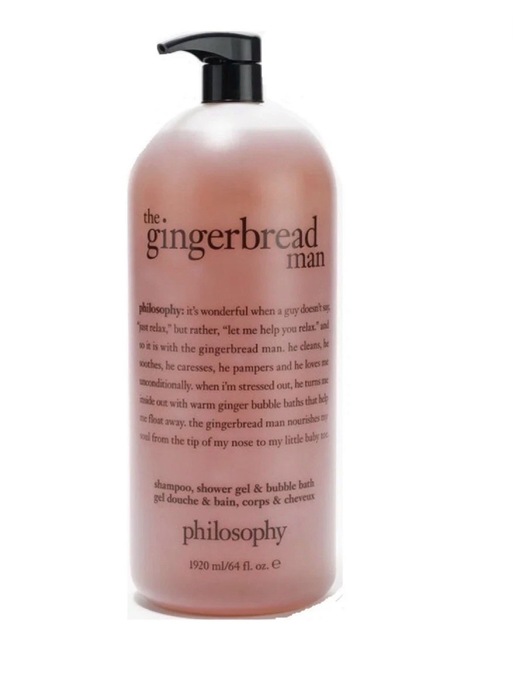 Philosophy Gingerbread Man Shower Gel - Brown Bottle with Black Pump